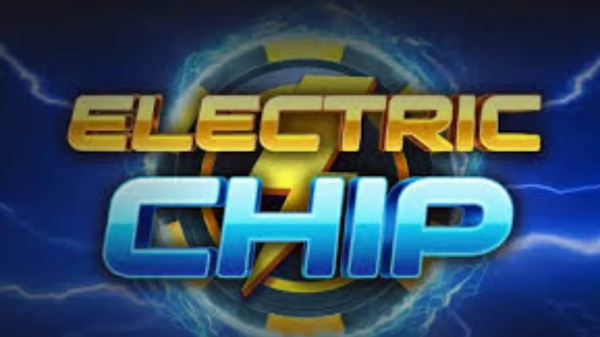 Tampilan visual slot Electric Chip dengan tema neon dan petir